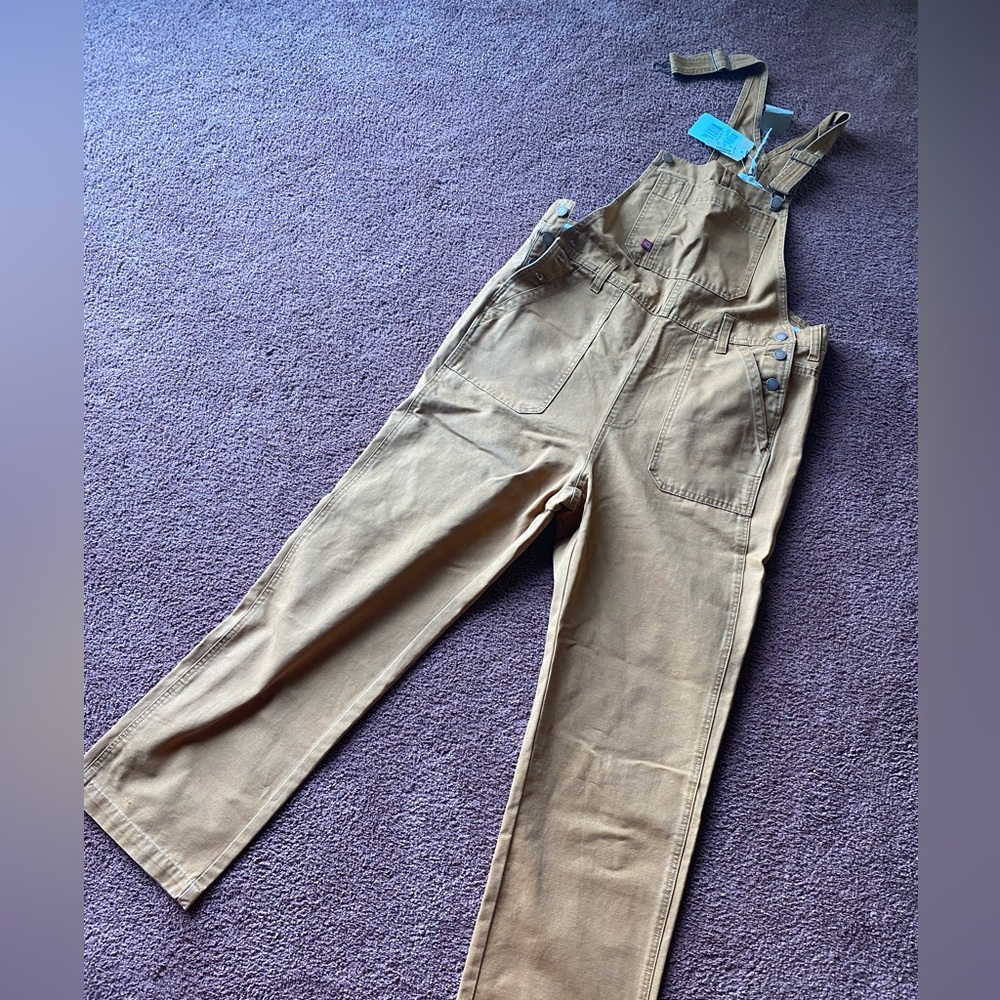 Madewell x Dickies Warm Tobacco Colored Overalls